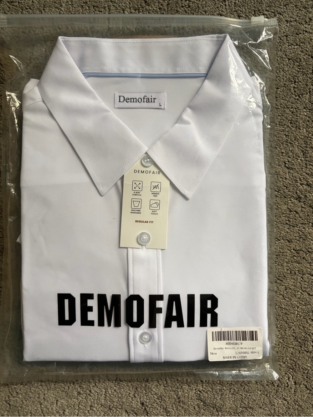 Men’s White Button-Up Shirt - Classic Regular Fit